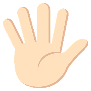 Hand with fingers splayed