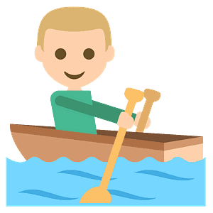 Person rowing boat