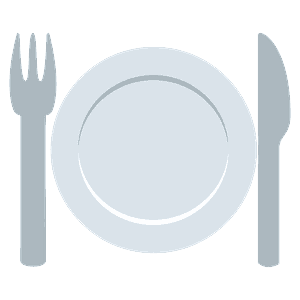 Fork and knife with plate