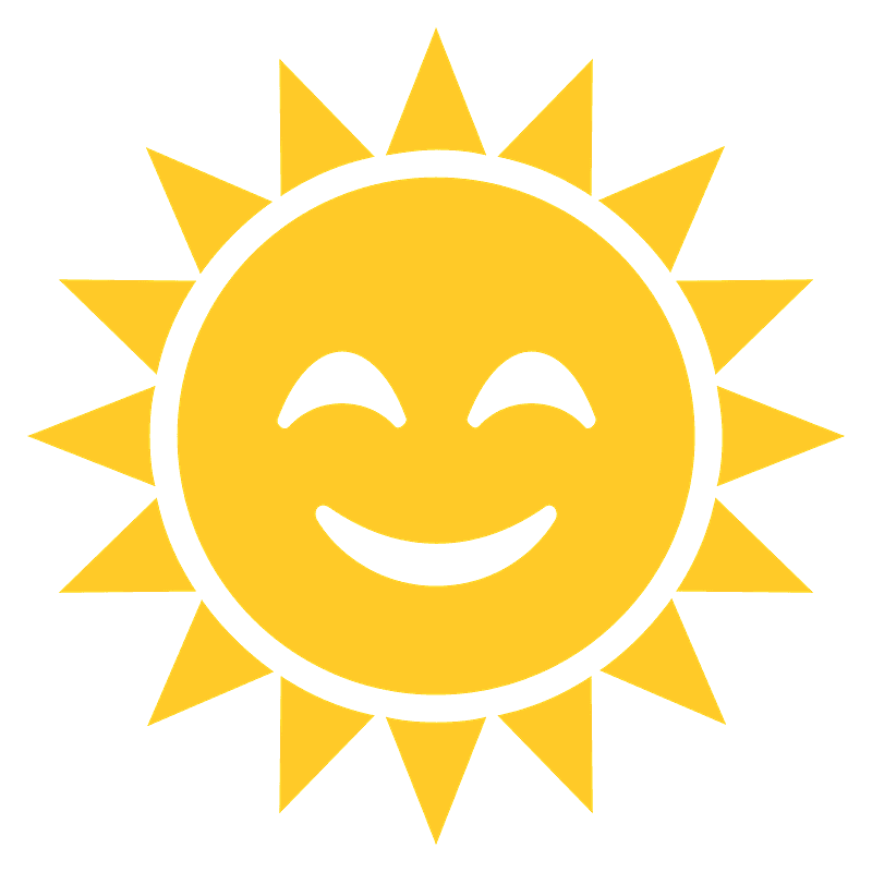 Sun with face - Free vector emoji on creazilla.com