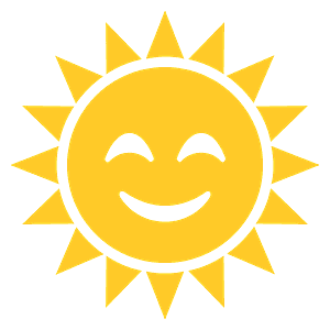 Sun with face