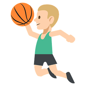 Person bouncing ball