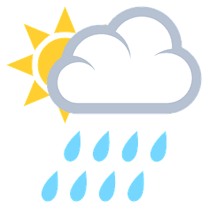 Sun behind rain cloud