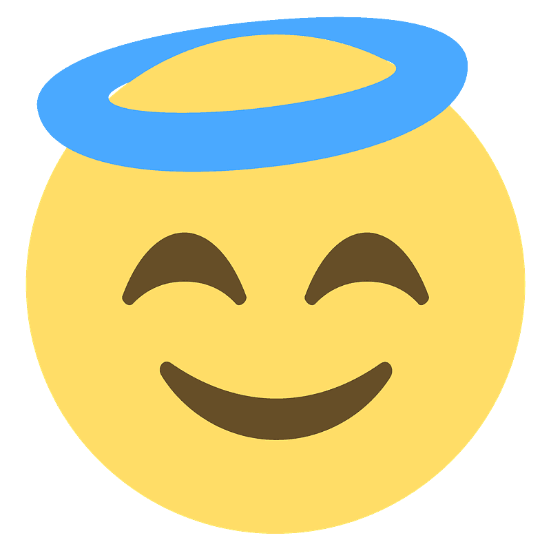 Smiling face with halo