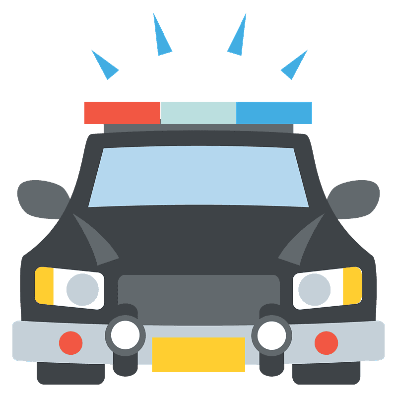 Oncoming police car