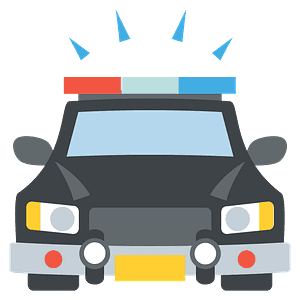 Oncoming police car