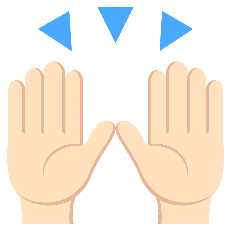 Raising hands