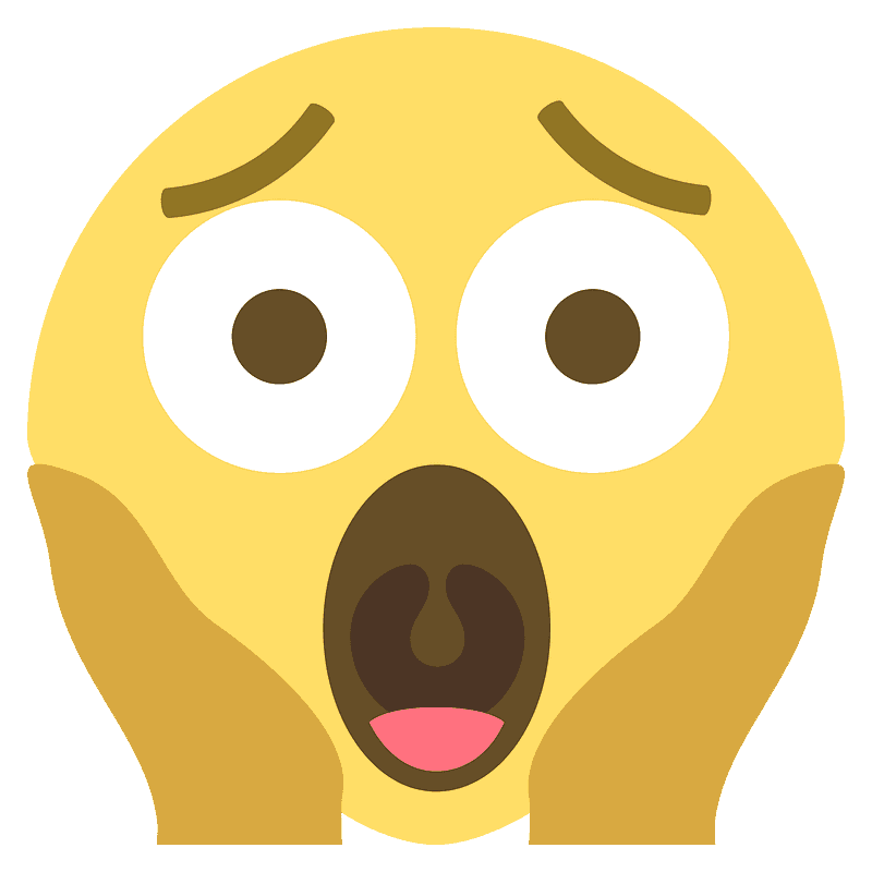 Face screaming in fear