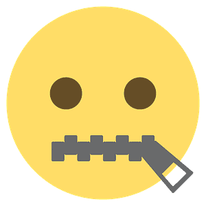 Zipper-mouth face