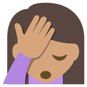 Person facepalming