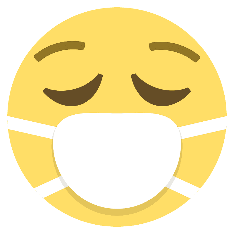 Face with medical mask