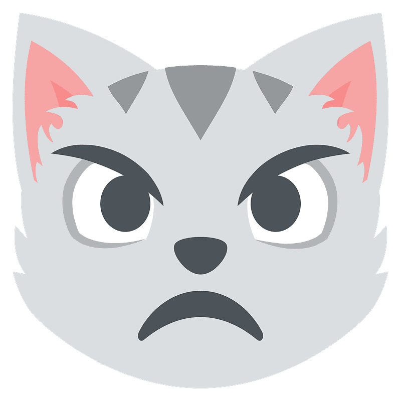 Pouting cat - Free vector emoji on creazilla.com