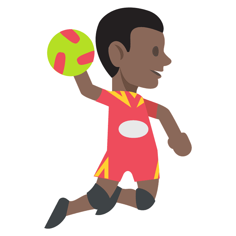Mörk hy person som spelar handboll