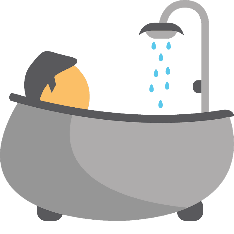 Person taking bath