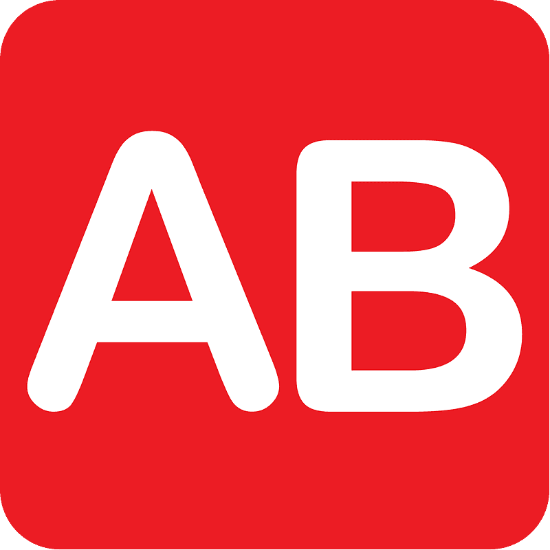 AB button (blood type) - Free vector emoji on creazilla.com