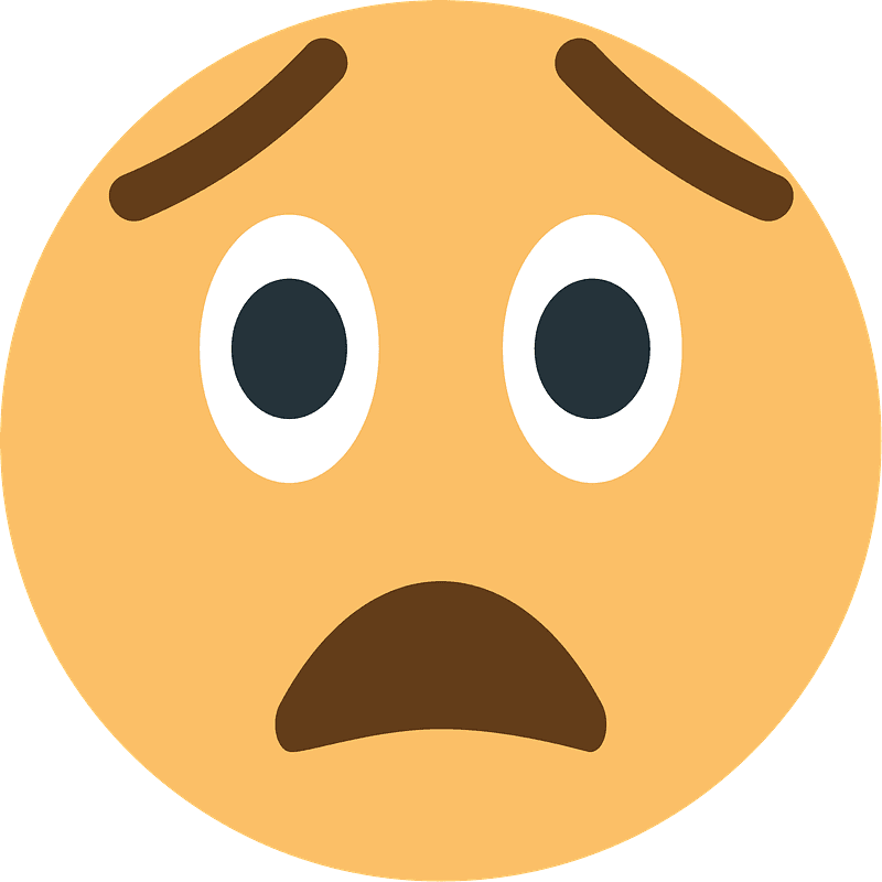 Fearful face - Free vector emoji on creazilla.com