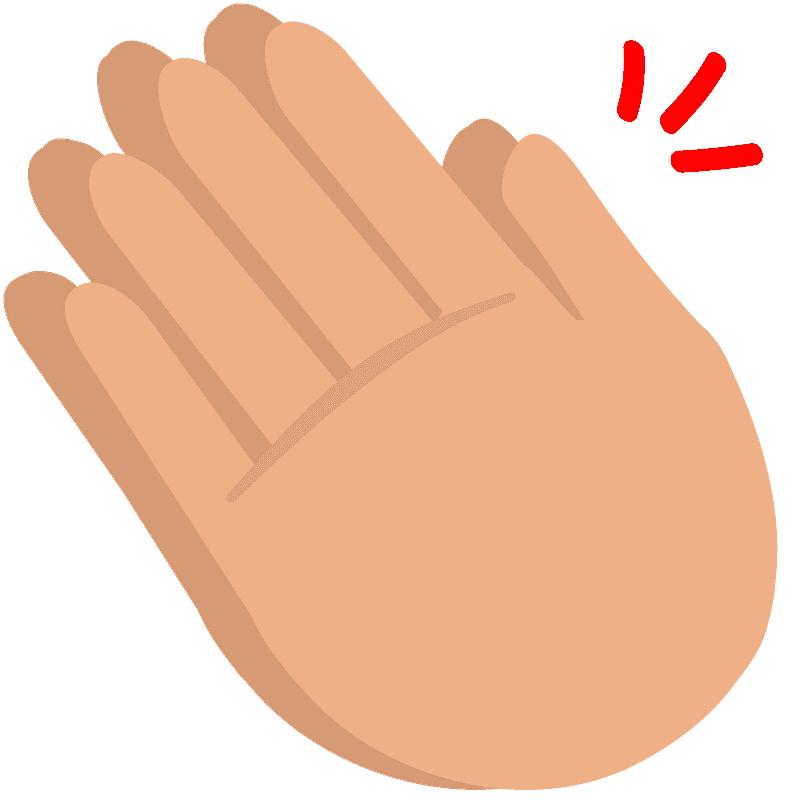 Clapping hands - Free vector emoji on creazilla.com