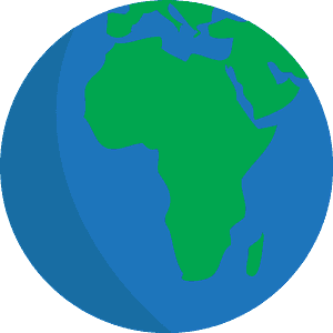 Globe showing Europe-Africa