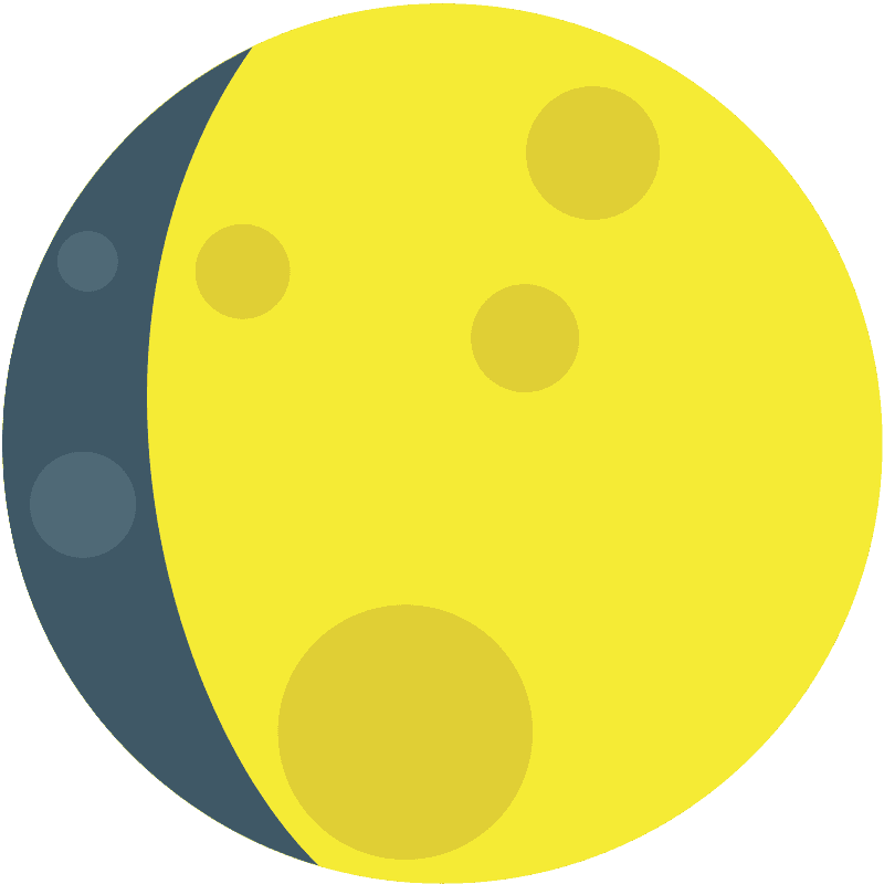 Waxing gibbous moon
