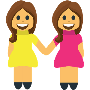 Women holding hands