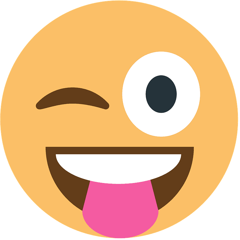Winking face with tongue