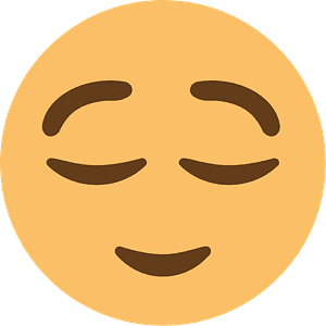 Relieved face