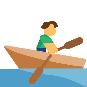 Person rowing boat
