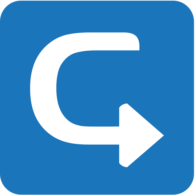 Left arrow curving right