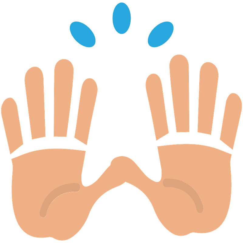 Raising hands