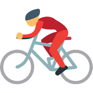 Person biking