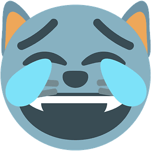 Cat with tears of joy