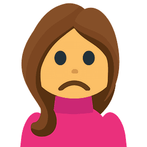 Person frowning