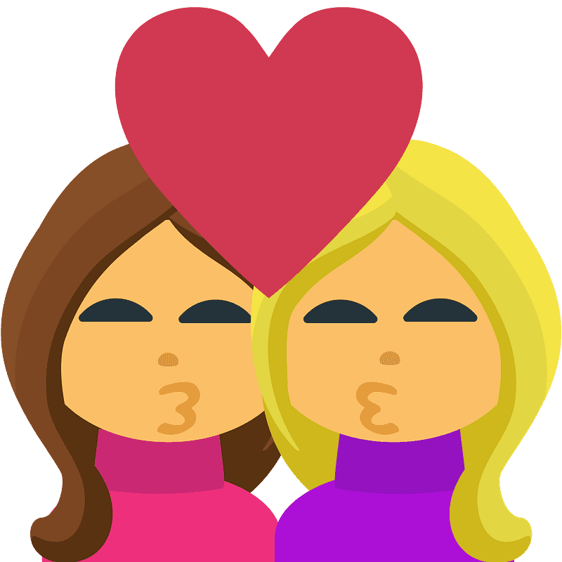 Kiss: woman, woman