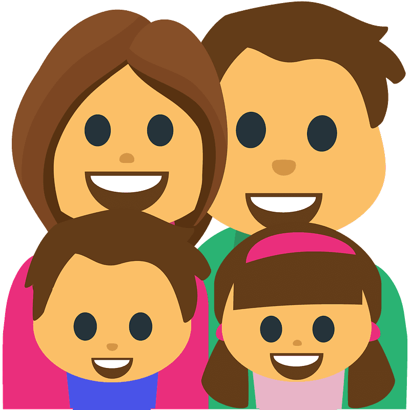 Family: man, woman, girl, boy