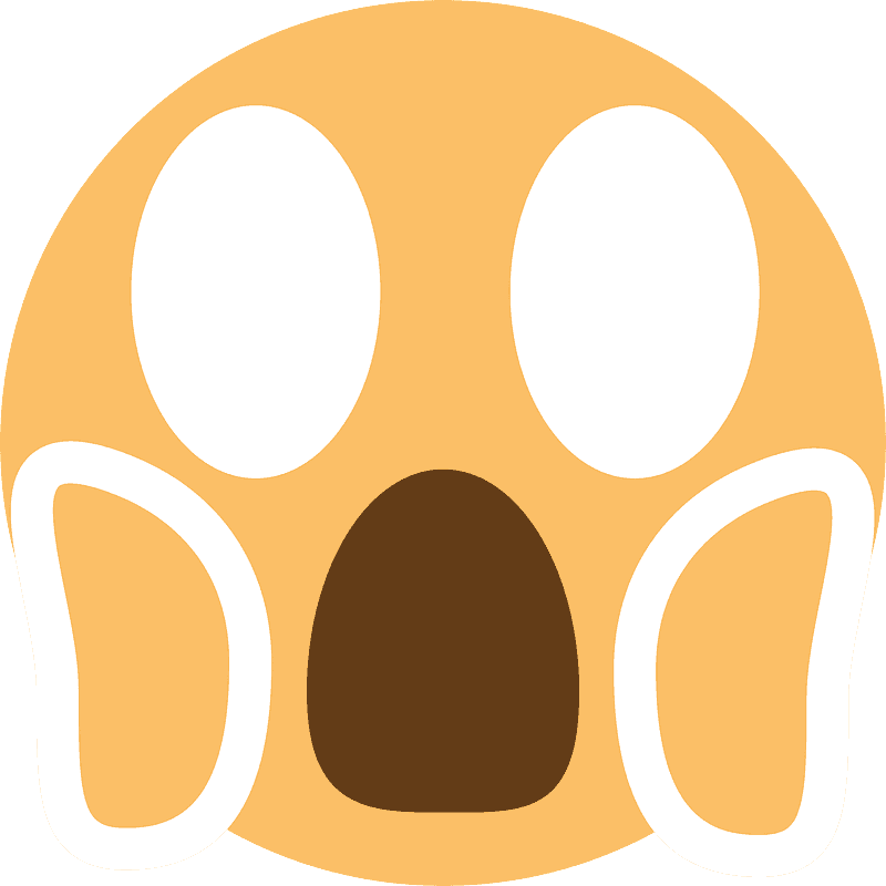 Face screaming in fear