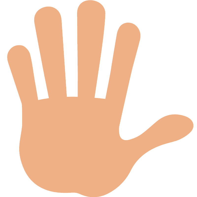 Hand with fingers splayed - Free vector emoji on creazilla.com