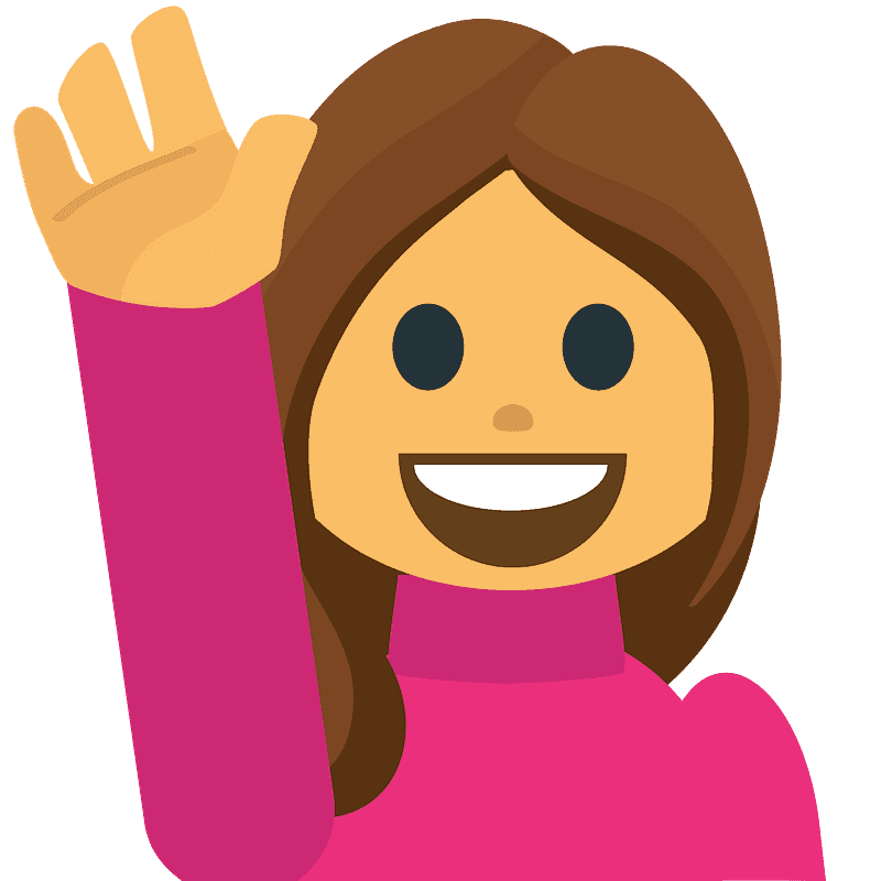 Person raising hand