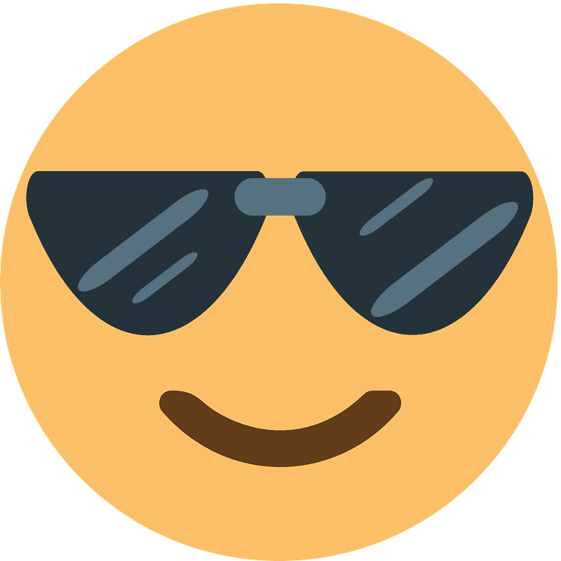 Smiling face with sunglasses