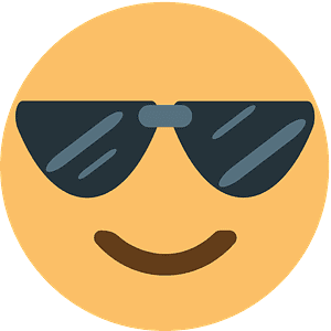Smiling face with sunglasses