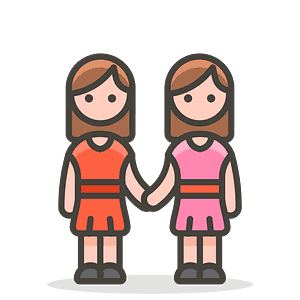 Women holding hands