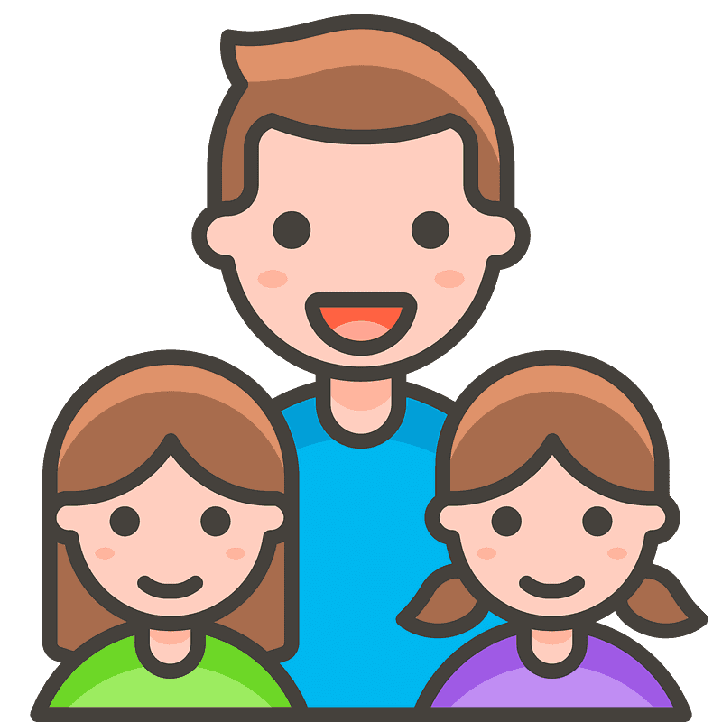 Family: man, man, girl