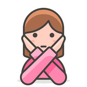 Woman gesturing NO
