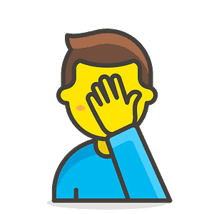 Man facepalming