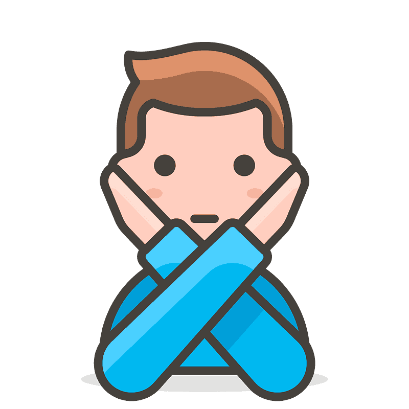 Man gesturing NO