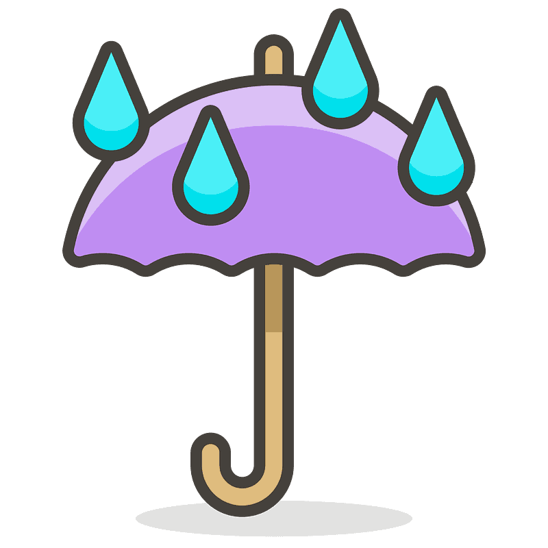 Umbrella with rain drops - Free vector emoji on creazilla.com