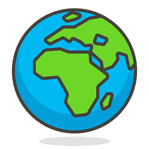 Globe showing Europe-Africa