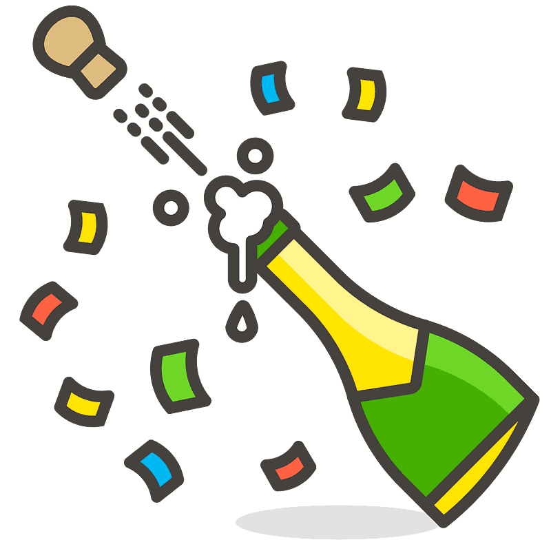 Bottle with popping cork