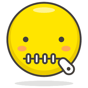 Zipper-mouth face