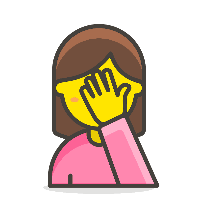 Woman facepalming - Free vector emoji on creazilla.com