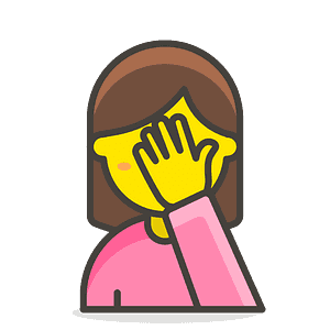 Woman facepalming